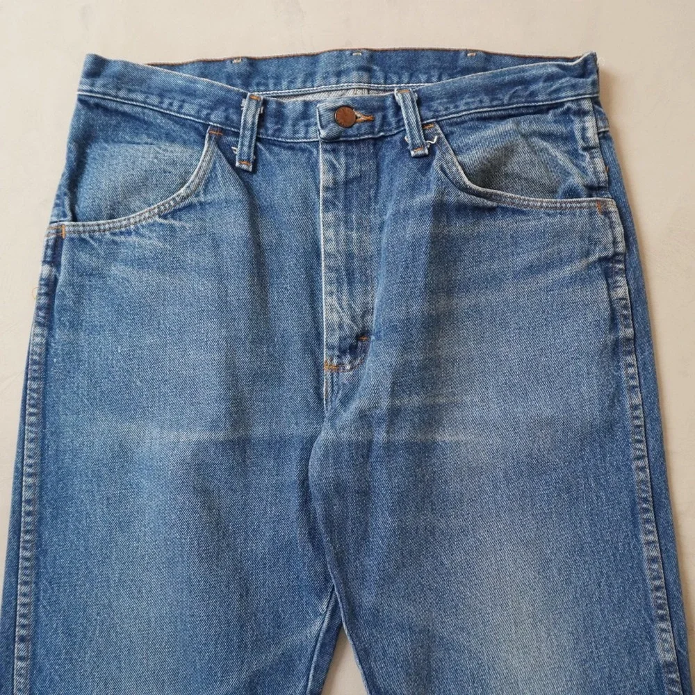 Vintage Rustler Regular Fit Jeans 34x32 Mens Blue Denim Straight Leg 90s